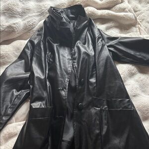 Elegant Black Women's Long Coat